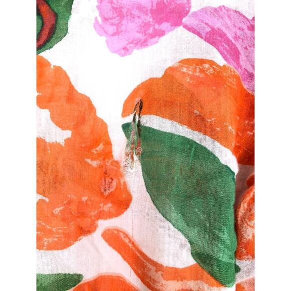 Banjanan Floral Aurora Top Short Sleeves V Neck XS - Picture 9 of 13